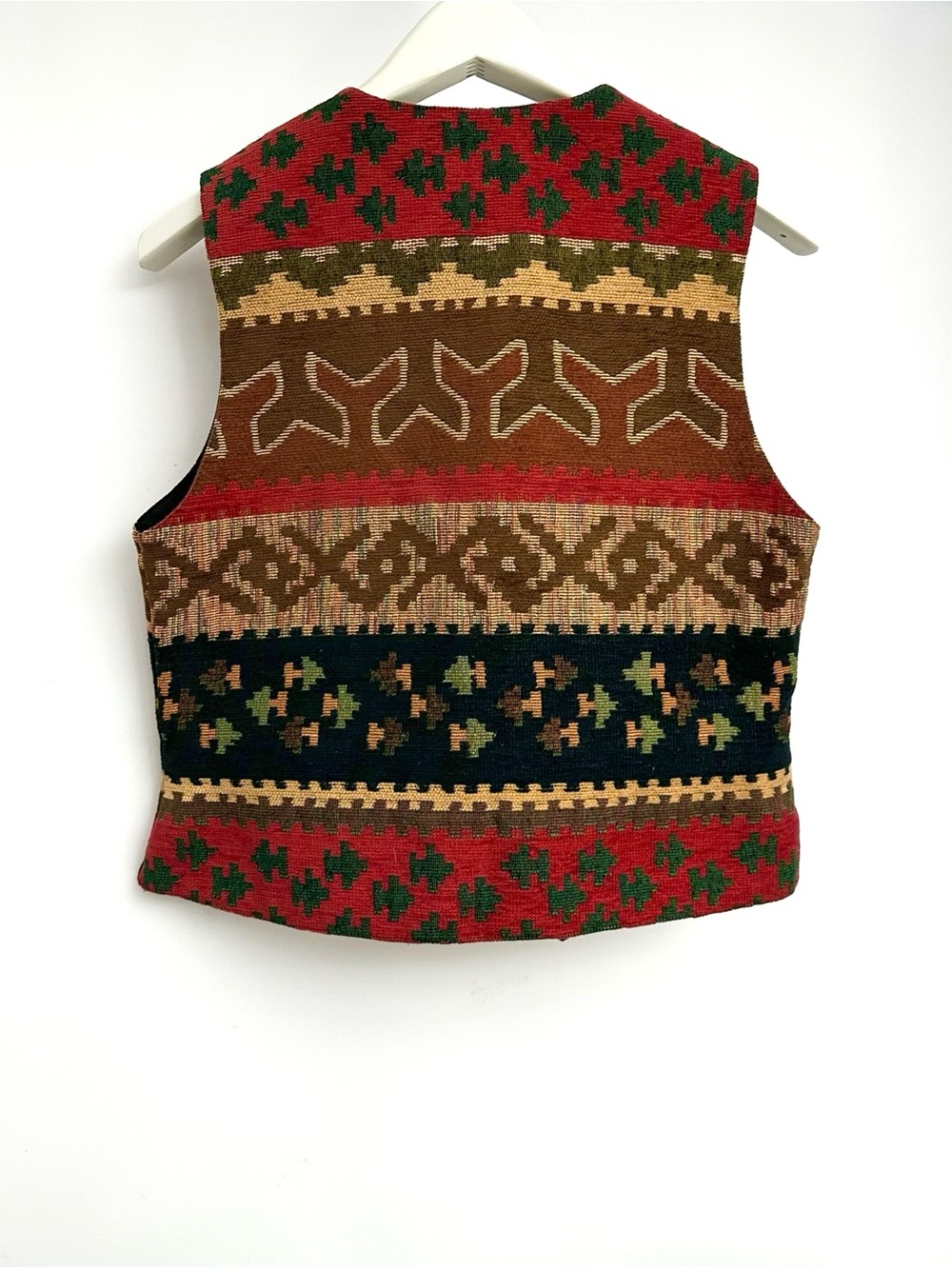 Deborah Murray Southwestern Patterned Wool Vest - Picture 3 of 8